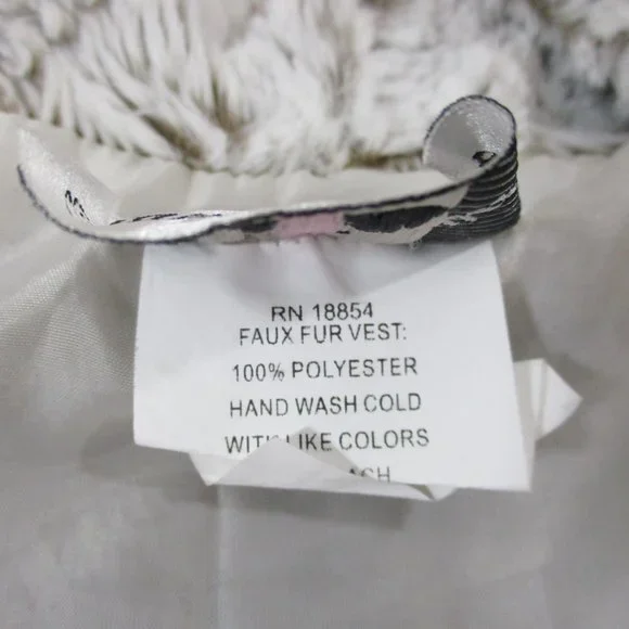 Rare Editions Big Girls Cropped Faux Fur Open Vest - Picture 8 of 8